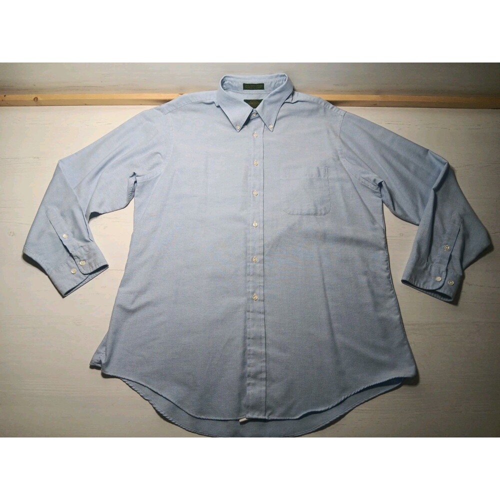 Vintage Surrey  17 (34/35) Blue Button Down Long Sleeve Single Needle Oxford
